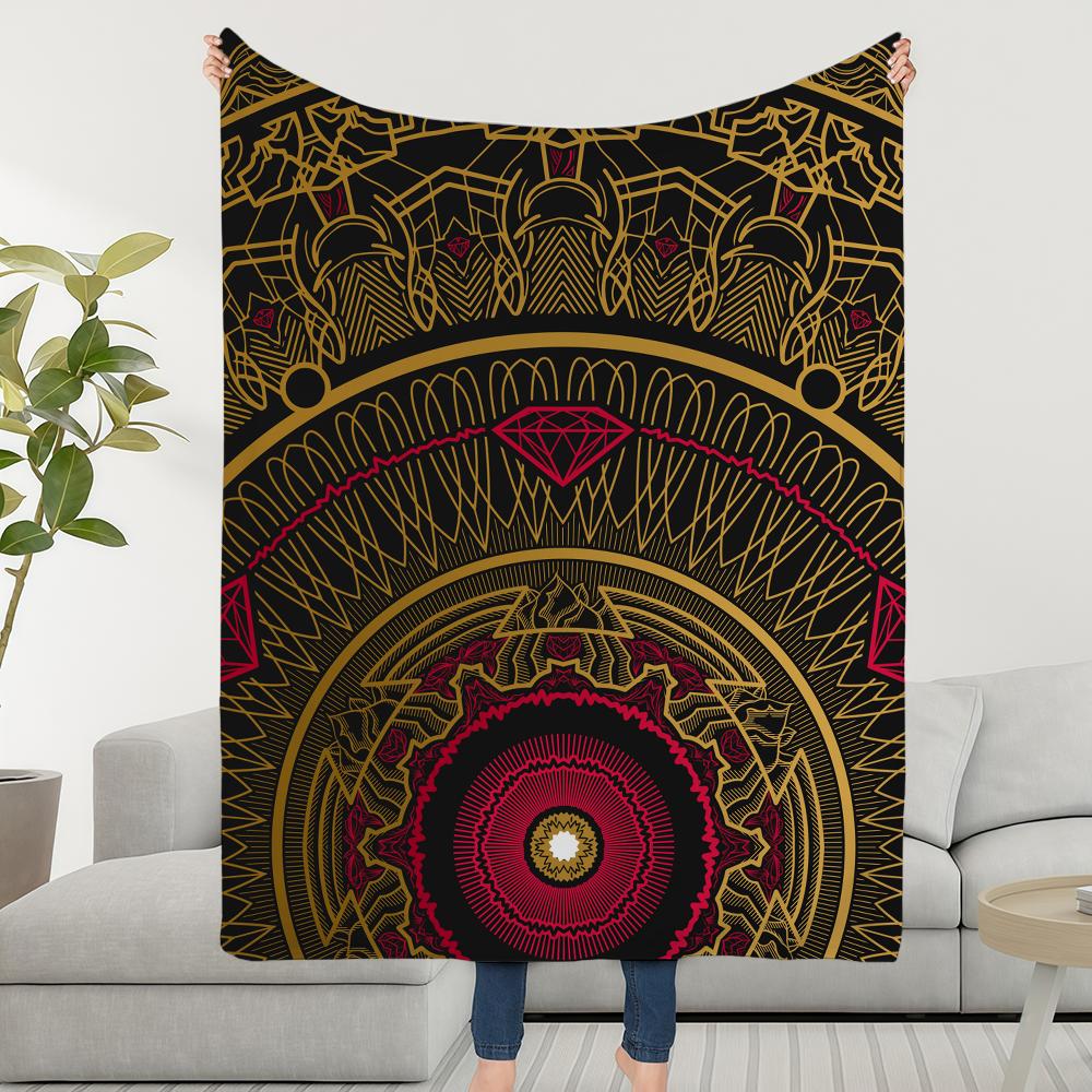 Blanket Throw Mandala Super Cosy Plush Living Room Art Sofa Couch Childish Print Birthday Gifts