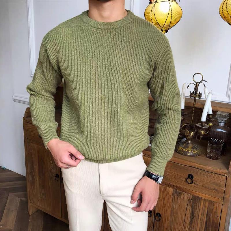 Men S Thick Loose Knit Pullover Sweater Winter Casual Fashion