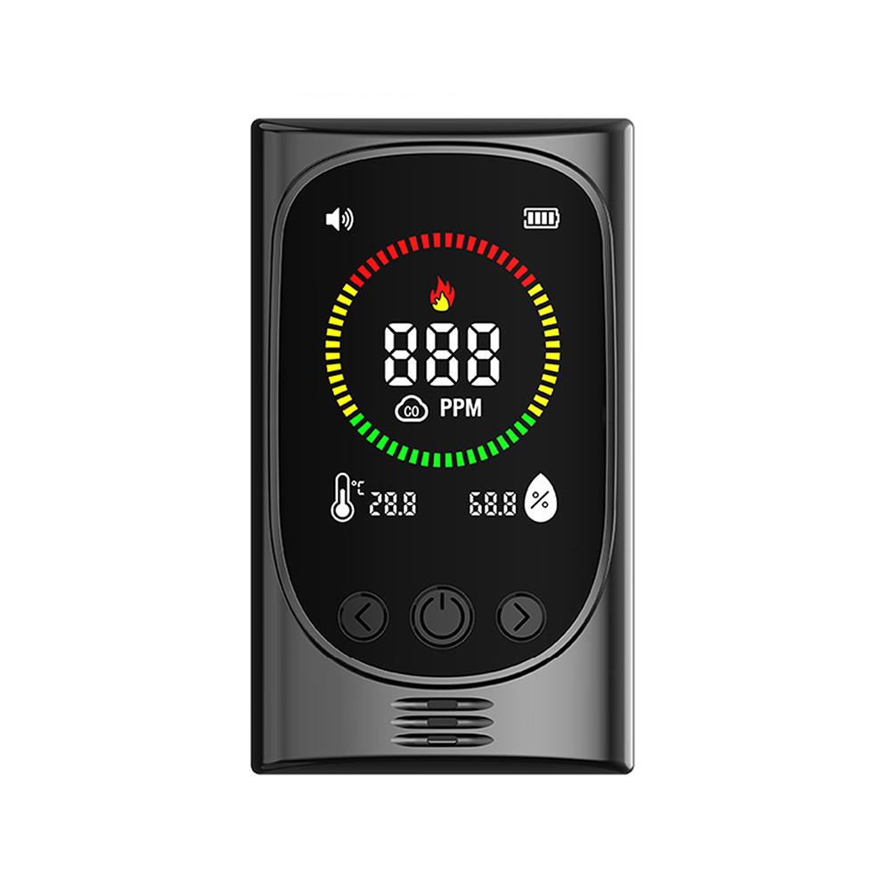 

4 in 1 CO Gas Detector Plug-in Carbon Monoxide & Natural Gas Leak Alarm Temperature Humidity Monitor Home Safety Alarm Sensor EU чёрный
