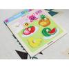 KC-Certified -  Pinkfong Wooden Peg Puzzle – Fruit , Farm Animal (4 Pieces) (3 Options)
