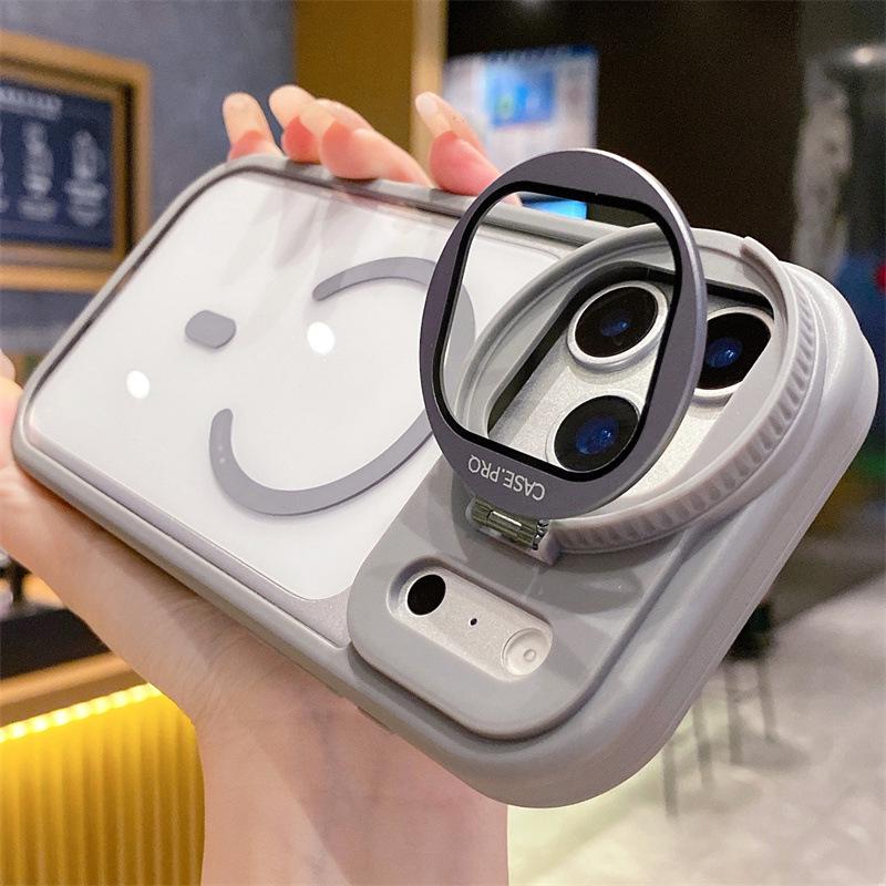 

Magnetic Lens Holder Phone Case for iPhone 17 Pro Max, Compatible with Apple Models, Transparent Design for Cross-Border Sales. iPhone 15