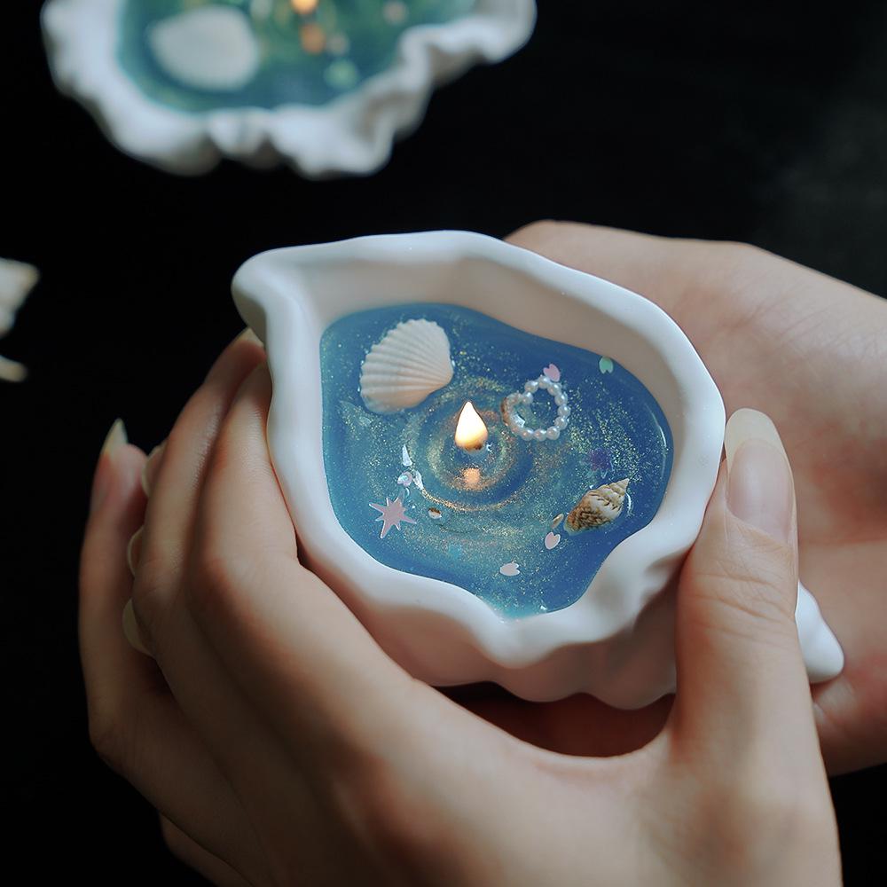 Romantic Conch Seashell Scented Candle Set – Smokeless, Niche Gift with Creative Fragrance