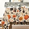 Halloween Pumpkin Rectangle Table Cloth for Table Decor Kitchen Dining Waterproof Reusable Tablecloth for Tables Party Picnic