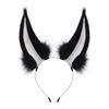 Damen Plüsch Pelzig Kaninchen Ohren Kopfschmuck Simulation Künstliche Hasenohren Haarreif Halloween Cosplay Kostüm