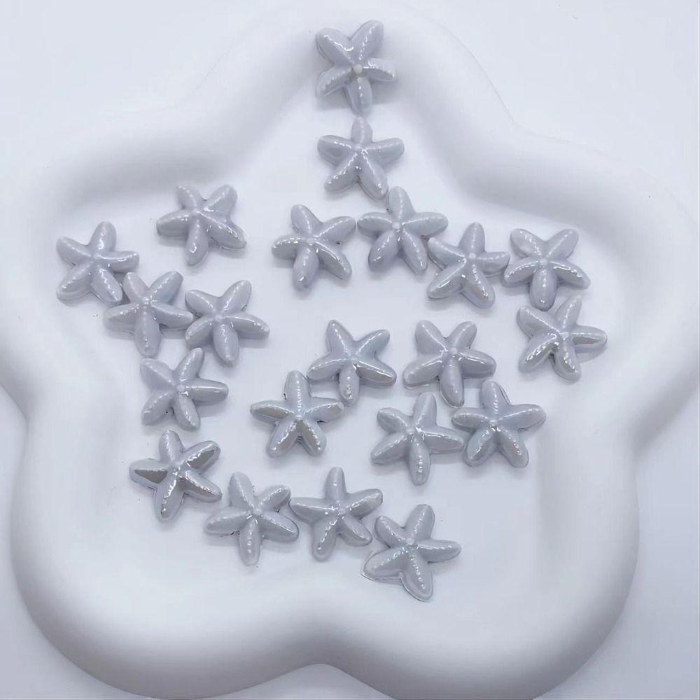 10pcs Handmade Craft Ceramic Spacer Loose Beads Ceramic Jewelry Making Material Starfish Bead Women