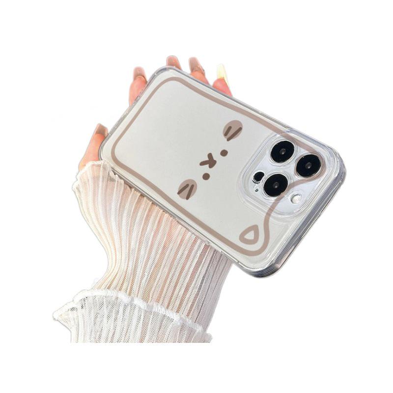 Transparente Weichschalenhülle mit Katzenlinien-Design für Apple 16 Pro Max - Kompatibel mit den Modellen 12, 14, 15, 16