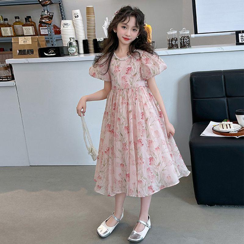 Girls Dress Summer Little Kid Princess Fashion Dresses Casual Catwalk Avant Garde