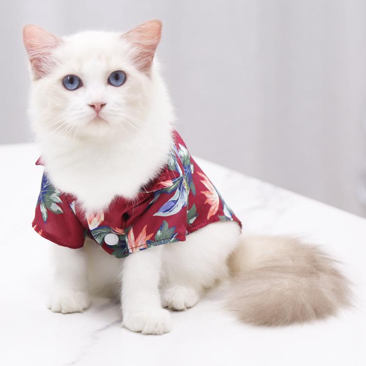 Hunde-T-Shirts im hawaiianischen Strand-Stil, dünne, atmungsaktive Sommer-Hundekleidung für kleine Hunde, Welpen, Haustier, Katze, Weste, Chihuahua, Yorkies, Pudel