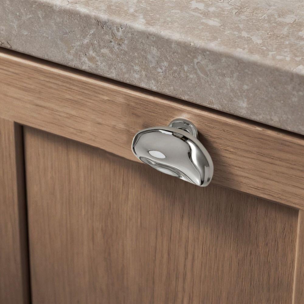 French-Style Silver Single hole Handle Modern Simple Drawer Cabinet Handle Wardrobe Door