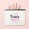 Do You Want To Be My Witness French Print Makeup Bag Female Neceser Toiletry Storage Linen Zipper Bags Wedding Gift for Witness