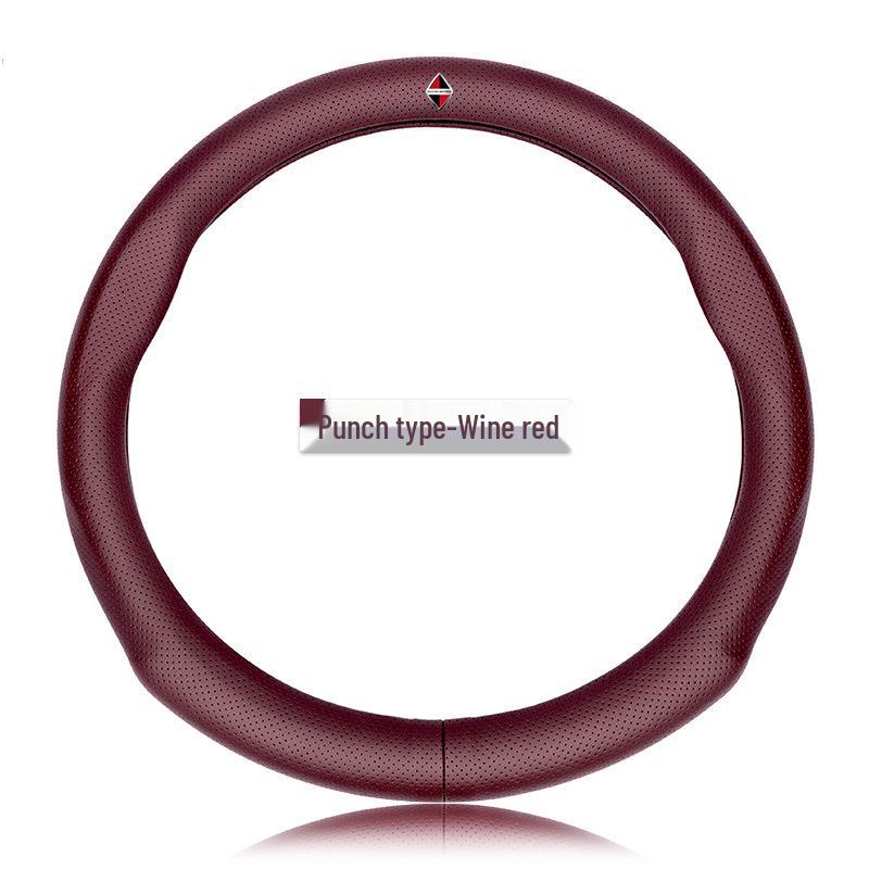 Borgward Genuine Leather Steering Wheel Cover for BX7/BXi5/BX6, Universal Fit - Four Seasons Car Accessory