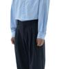 Neibieol Tropical Wool Double-Pleat Wide Pants - Deep Navy