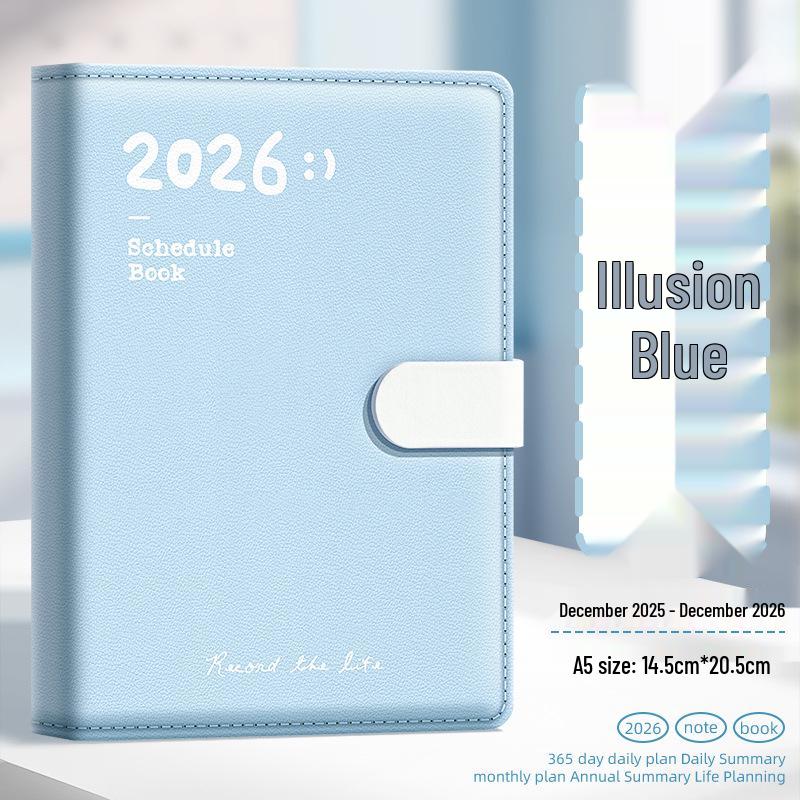 

Kaba Bear 2026 A5 Magnetic Buckle Student Planner: Thickened Daily & Weekly Schedule Notebook