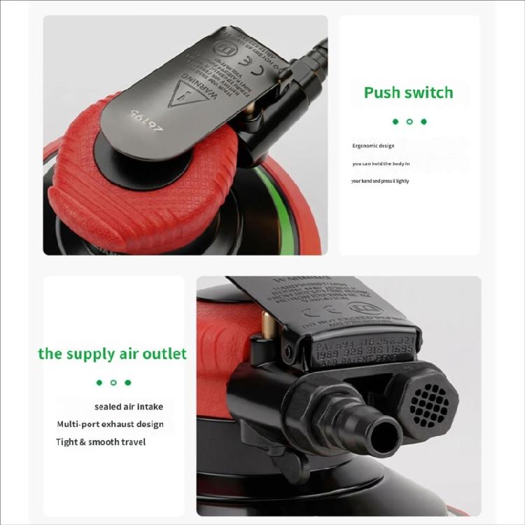 Pneumatic Sander Vacuum Grinder Circular Sandpaper Orbital Polisher Car Sponge Metal Polishing Waxing Machine