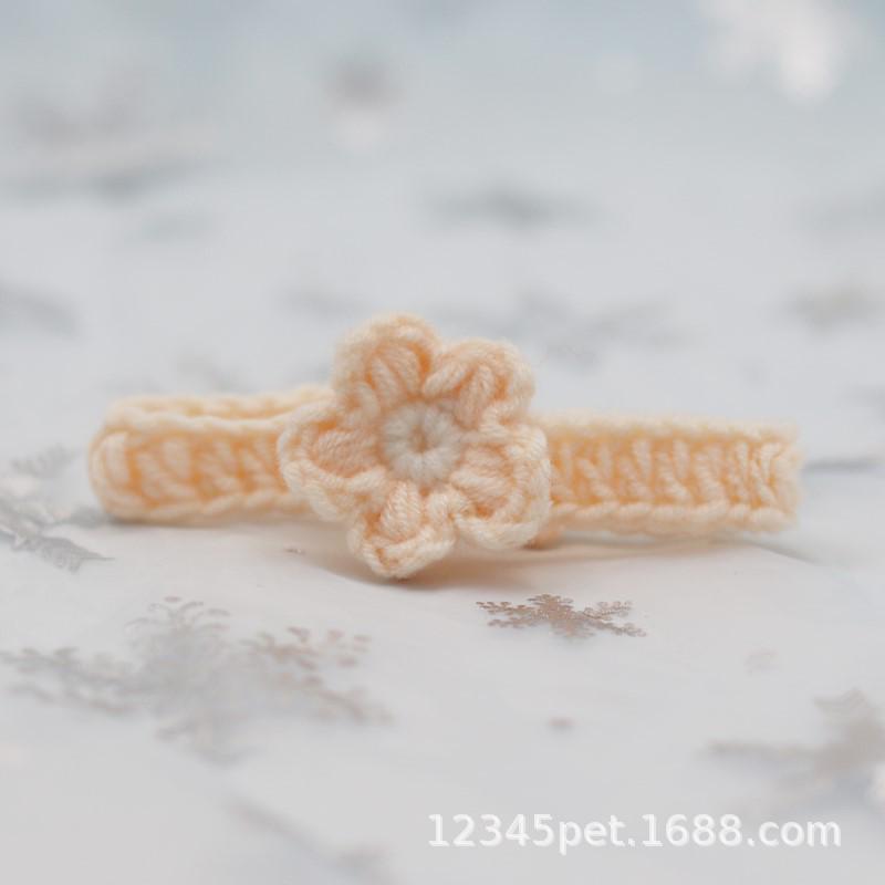 Handmade Wool Knitted Cat & Dog Collars with Puppet Ornaments and Christmas Scarves