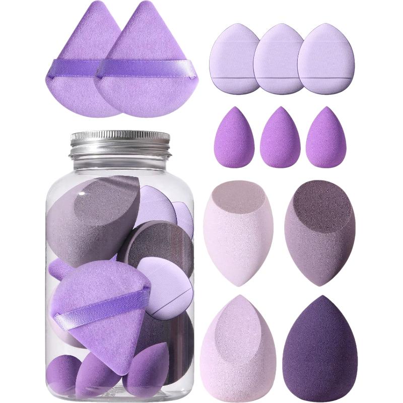 Makeup Sponge Set Blender Sponges 10 Pcs for Foundation Powder Liquid Professional Beauty Sponge Super Soft Facial Makeup Tools