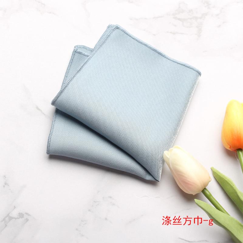 Męska Kieszonka do Garnituru Jednolity Kolor Kieszonkowa Chusteczka do Garnituru Ślubna Chusteczka Mała Kwadratowa Apaszka Apaszka Piersiowa Akcesoria Jedwabna Apaszka Chusteczka