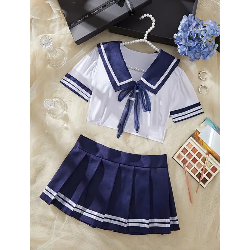 JK Schoolgirls Miniskirt Set Cosplay Student Uniform Bra Kit Erotic Costume Ultra Sexy Lingerie Dress Sex Outfit Japanese Style