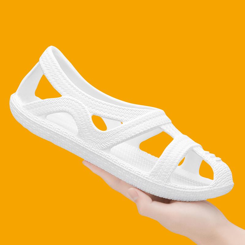 

Модные мужские сандалии для отдыха на открытом воздухе, модные летние пляжные туфли из ЭВА, повседневная удобная обувь черного и белого цвета для отдыха на пляже, мужская обувь 44-45 белый