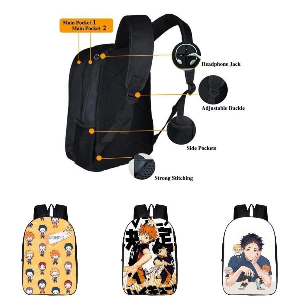 Anime Haikyuu Karasuno High School Backpack With Durable Oxford Cloth And Smooth Zipper