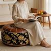 PU-Leder Boho-Stil Sitzkissenbezug Füllbares Design Aufbewahrung Beinbank Schlafzimmer