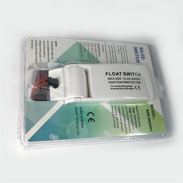 Compact Marine Bilge Pump Float Switch for Water Level Control