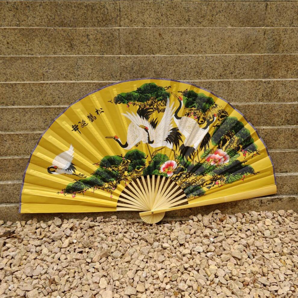 Elegant Traditional Chinese Large Size Decorative Fan Silky-11