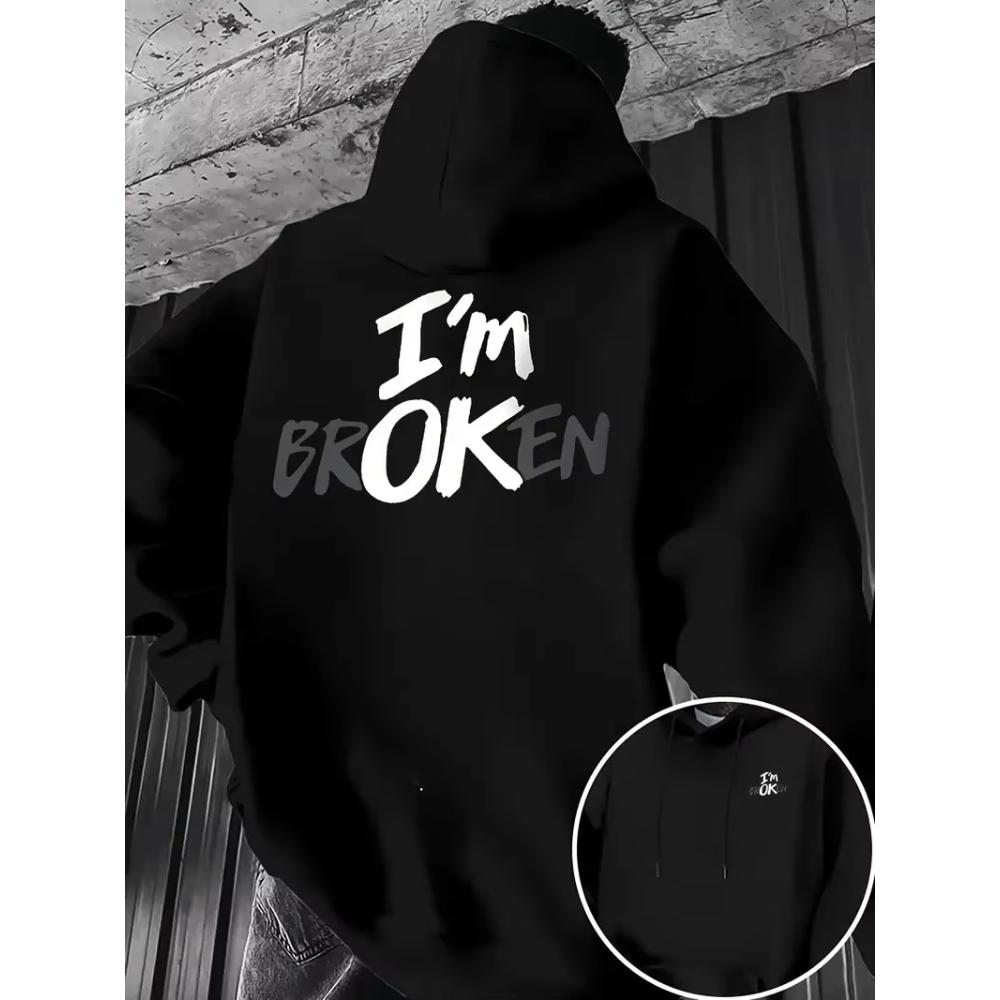 Simple Soft Printed Men's Hoodie Casual Loose Hoodies Sweatshirts Men’s
