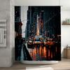 NYC Skyline Shower Curtain New York City Photography Bathroom Decor Waterproof Modern Art Prints Wall Hanging Vintage Travel