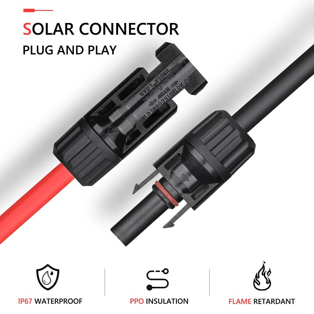 100/40/20/10 Pcs DC Solar Connector 1000V30A Panel Stecker IP67 waterproof  Connectors Kit for PV/MC Cable 2.5/4/6mm2