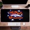 Denver Broncos Large Gaming Mouse Pad with Stitched Edges Non-Slip Rubber Base Waterproof Desk Mat for Office and Home