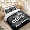 Custom Name Bedding Set 3 PiecesThe Cure Print Duvet Cover + 2 Pillowcases Soft Bed Decor