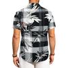 Men's Casual Loose Fit Hawaiian Short Sleeve Shirt Button Down Tropical Print Lightweight Summer Shirt for Beach Vacation and Daily Wear