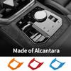 Para BMW X3 G45 (2025-) Panel de Adhesivo Decorativo de Almacenamiento para Consola Central de Coche M Performance Accesorios de Tuning Interior de Alcantara