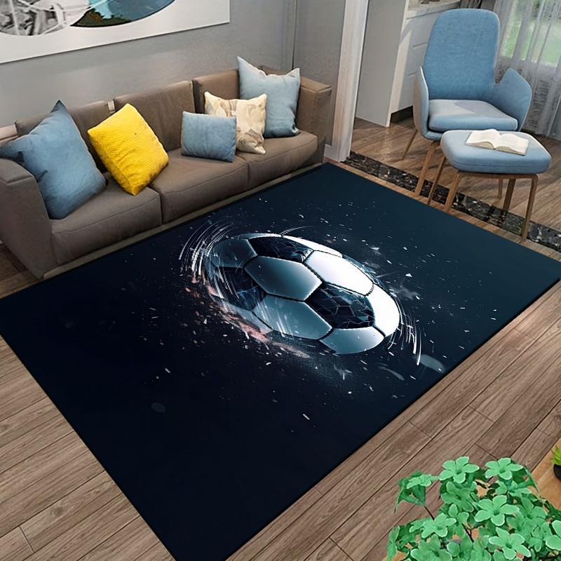 Soccer Ball Designed Floor Mat, Suitable As a Non-slip Mat for the Living Room or Bedroom Sofa