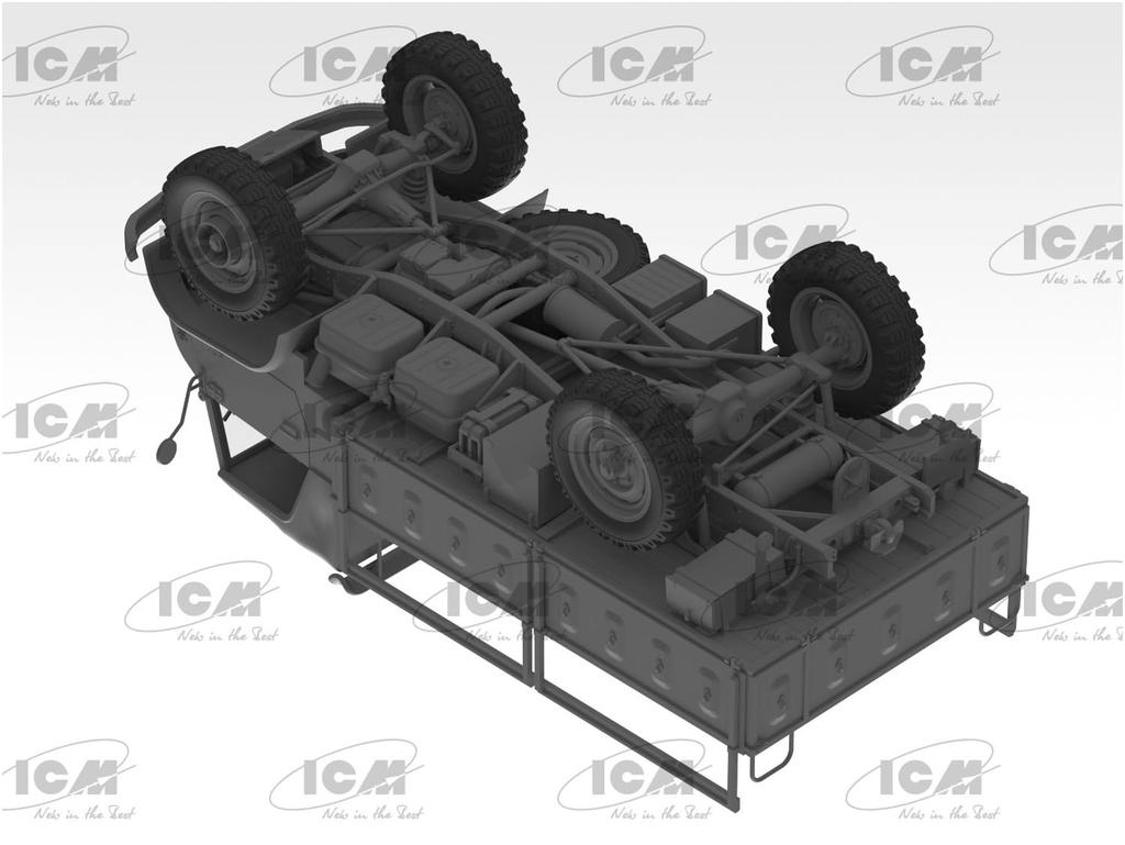 ICM 1/35 Deutscher Unimog S404 Militärlastwagen Plastikmodell 35135