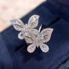 Classic Copper Alloy Zircon Ring Ladies Jewelry Wedding Promise Party Gift