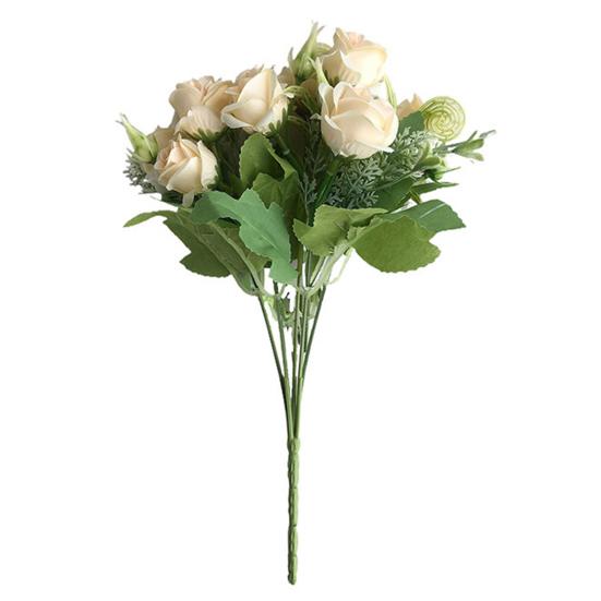 Artificial Flower Nice-looking Weather-resistant Exquisite Modern Simple Artificial Rain Rose for Lover