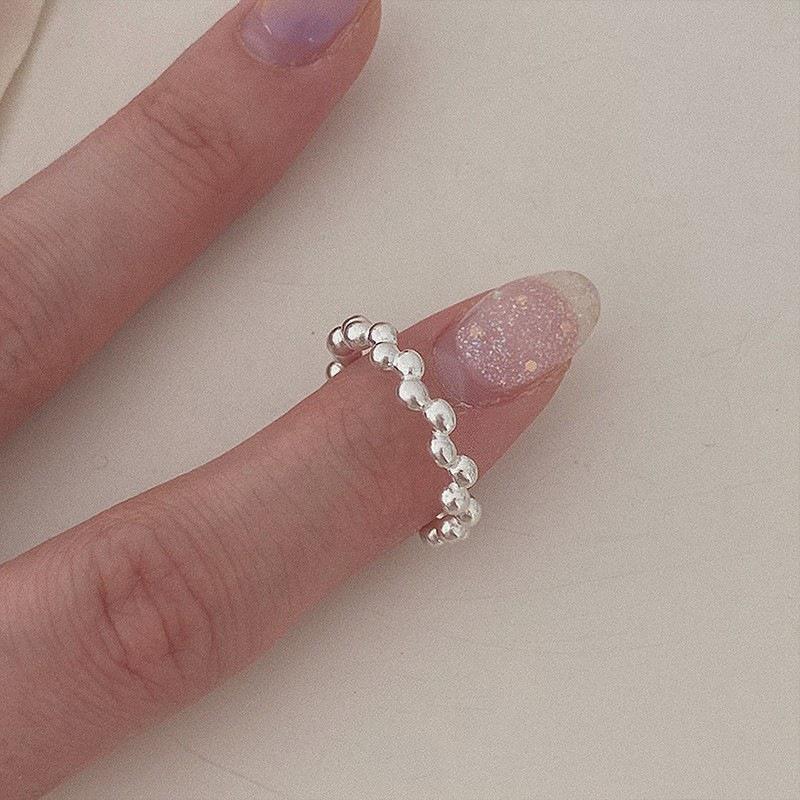 Women's Adjustable Irregular Bead Ring - Simple, Stylish & Versatile Index Finger Jewelry