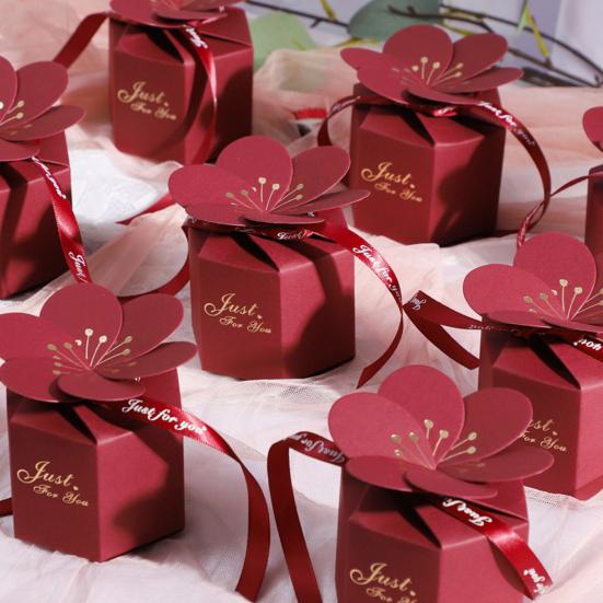 1 Set Candy Box Exquisite Pattern Vibrant Color Hexagonal 3D Visual Effect Reusable Wedding Favor Gift Packaging Candy Box Sweets Container