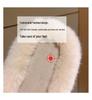 New 2024 Korean Style Plus Size Women's Thick Sole Fur Flip Flops for Outdoor Fashion.