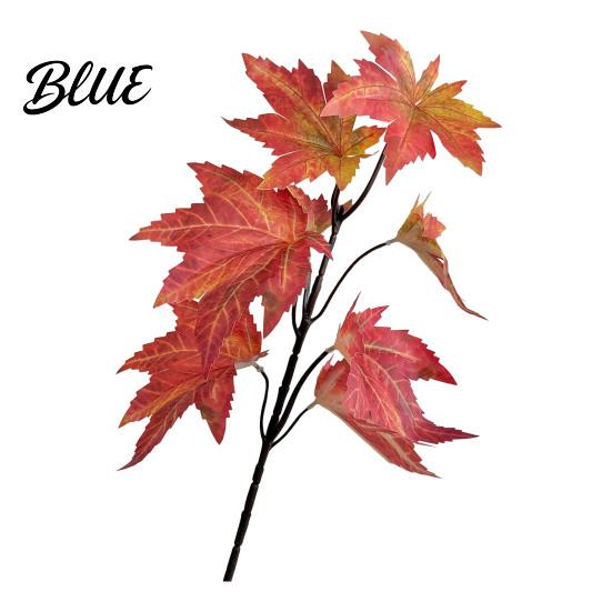 Wedding Scenery Autumn Decorations Artificial Maple Leaf Branch 3D Printed Fake Fall Foliage Theme Party Supplies Bendable Stem for Home Floral,