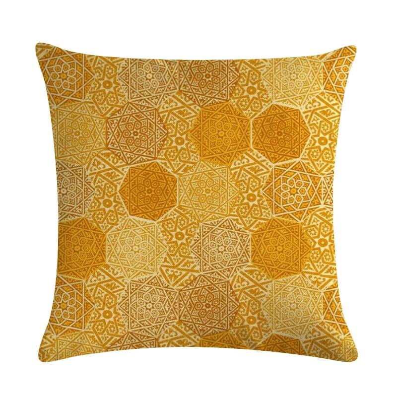 Buy New Pillow Case 45*45 Decor Cushion Cover Yellow Geometric Creative