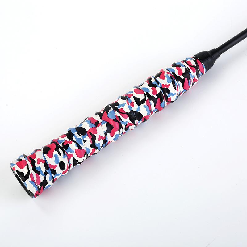 Pohodlná PU kamuflážová bedmintonová raketa na ruku Lepidlo Absorbujúce pot Protišmyková Rukoväť odolná proti opotrebovaniu