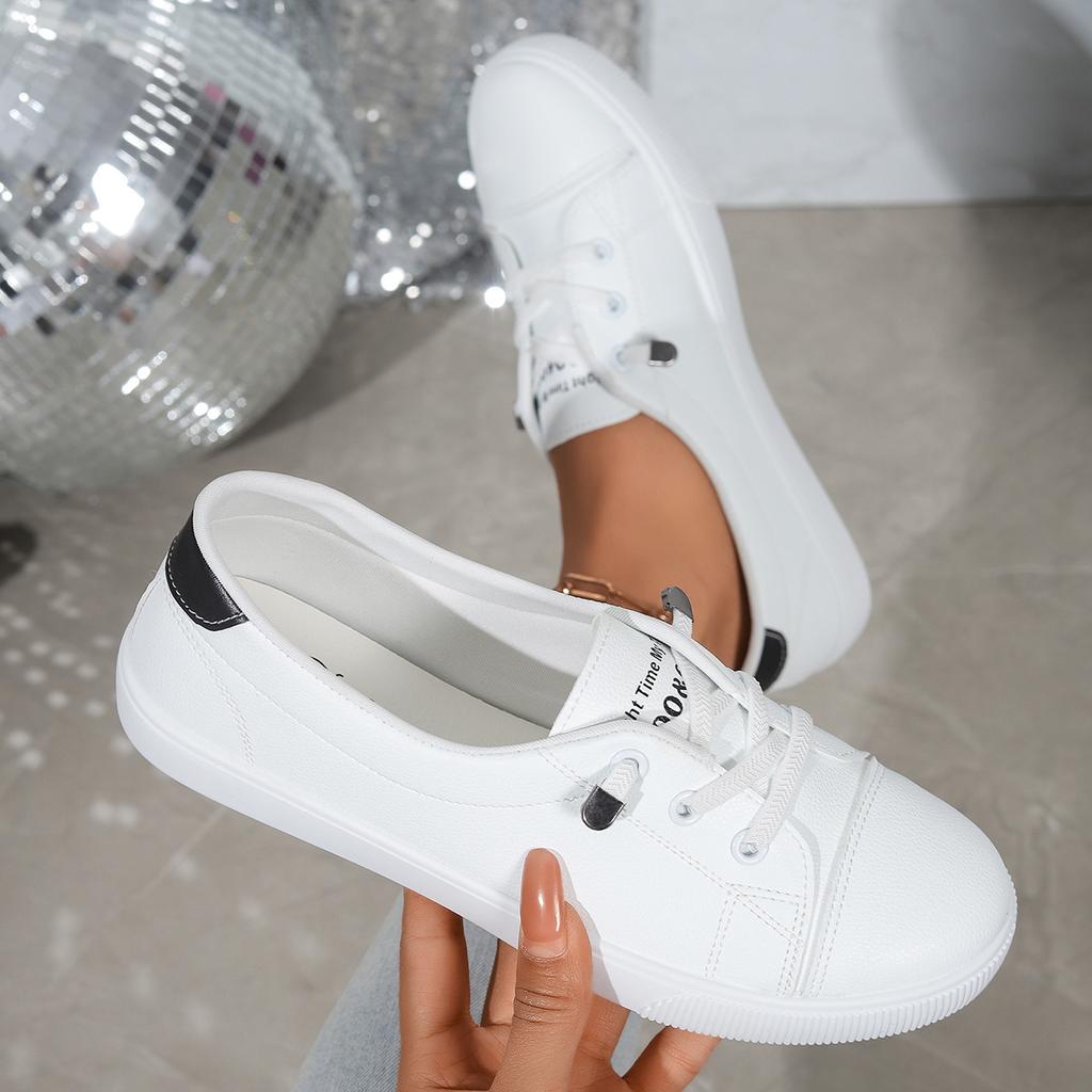 Women's Simple Casual Spring/Summer Plus Size New Low-Top Platform Sneakers Height-Increasing Thickened Comfortable Sole for Daily Commuting