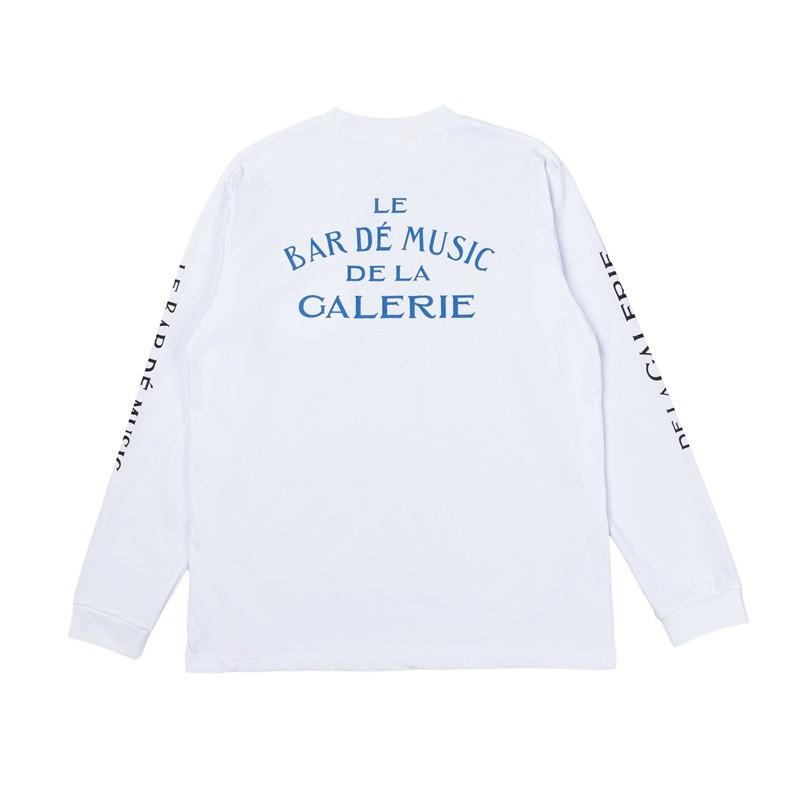 GALLERY DEPT Streetwear Oversized Langarm-T-Shirt Herren Damen Klassischer Buchstabenaufdruck Lässiger Lockere Passform Air Layer Stoff 4XL white
