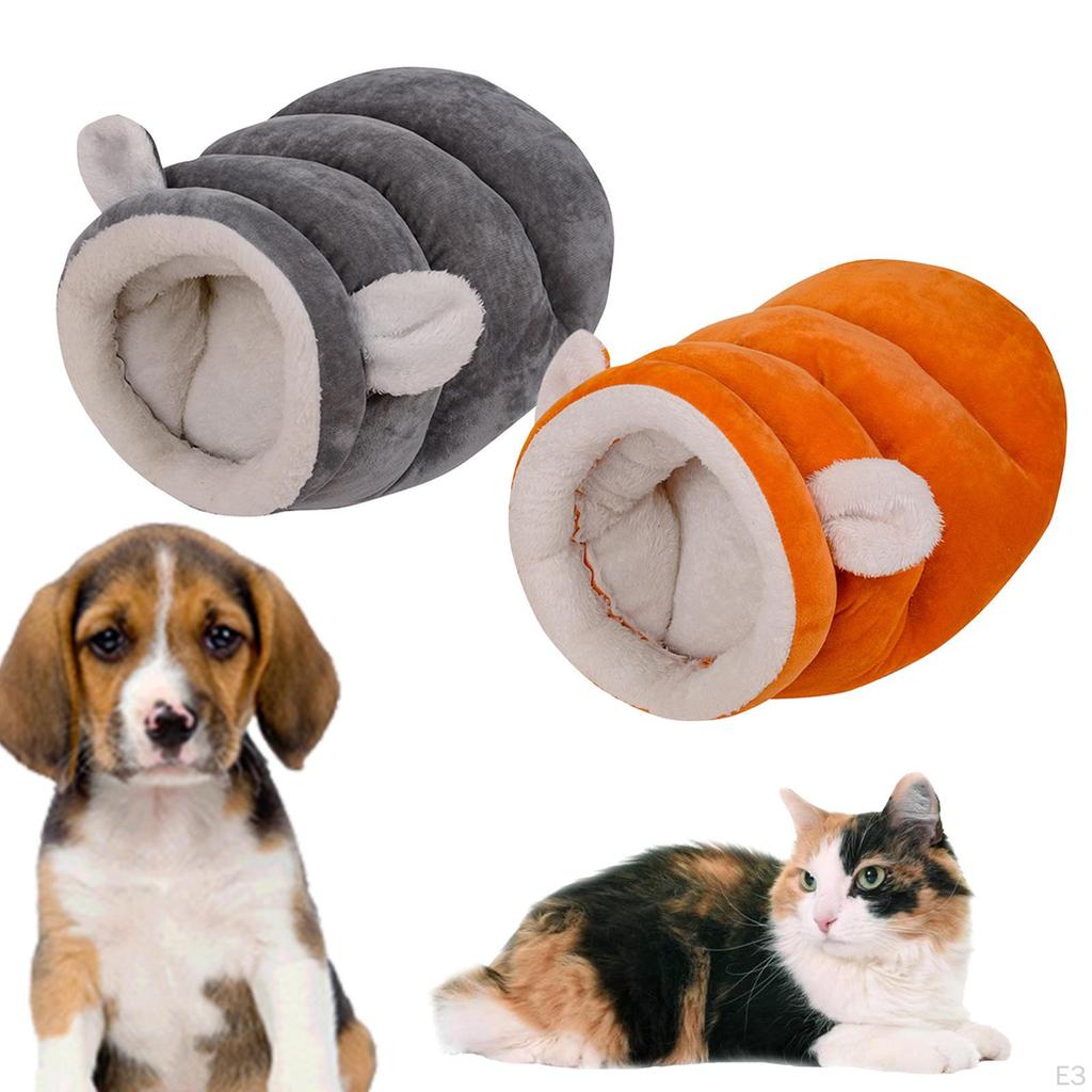 Semi Enclosed Winter Warm Pets Supplies Plush Sleep Kennel Cat Tent Bed Kitten Puppy Indoor Cats