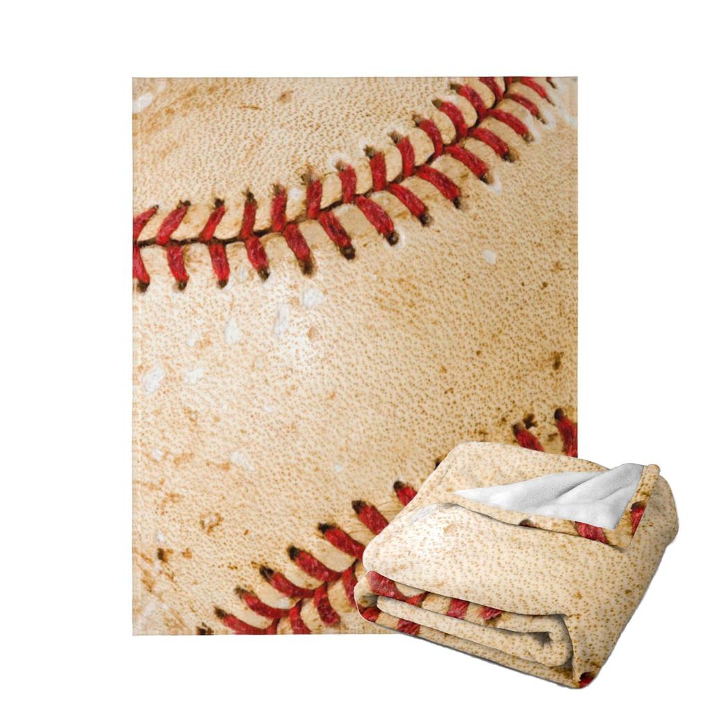Blanket Softball Baseball in Grey Throw Blanket Ultra Soft Velvet Blanket Lightweight Bed Blanket Quilt Durable Home Decor