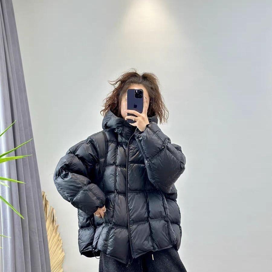 European Station Small Square Cloud Short Down Jacket Fashion Winter Square New White Duck Down Hooded Jacket