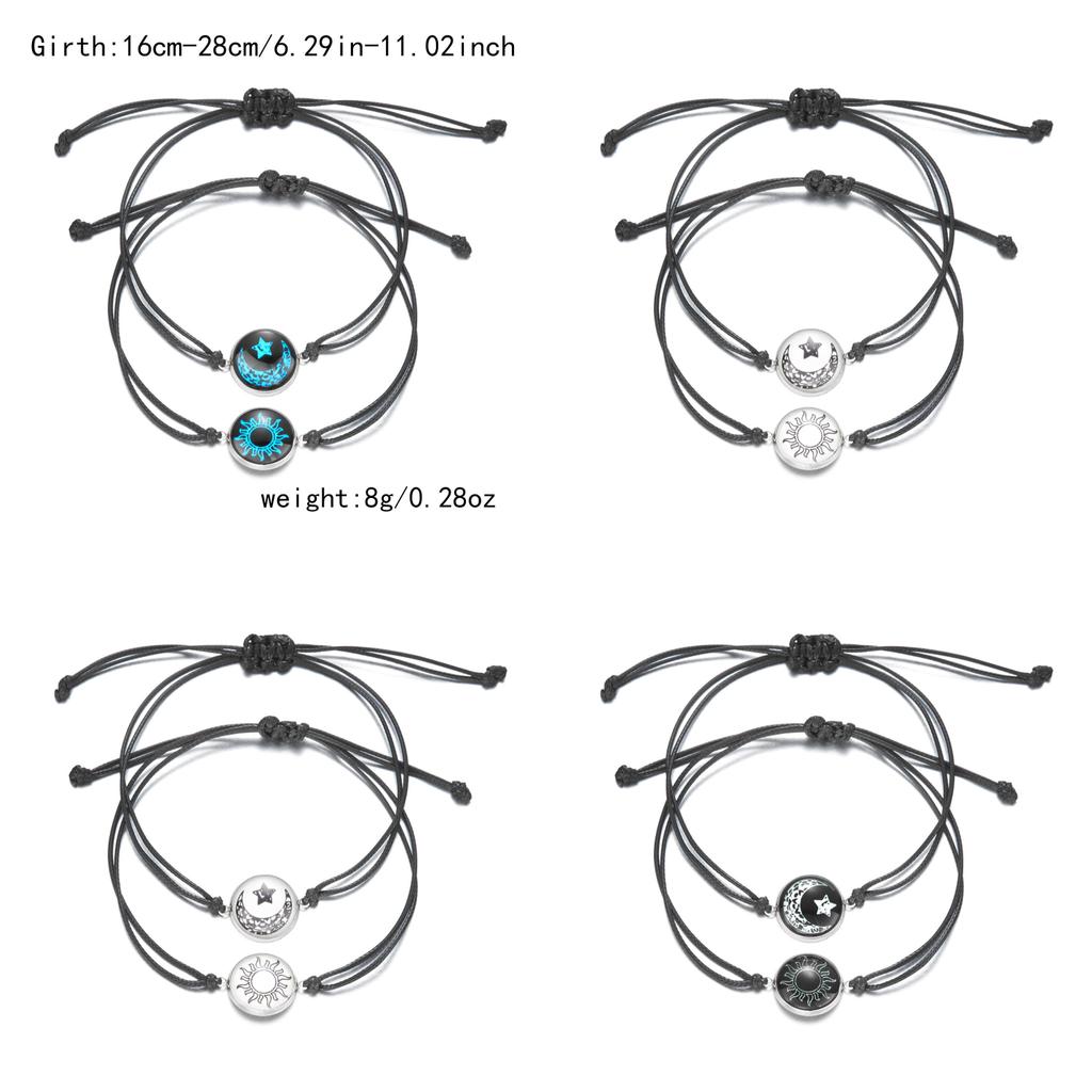 Moon And Sun Stone Beaded Bracelet With Electroplated Finish For Women Gift